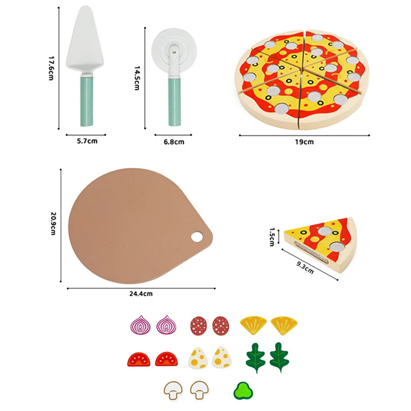 Wood Pizza Decor