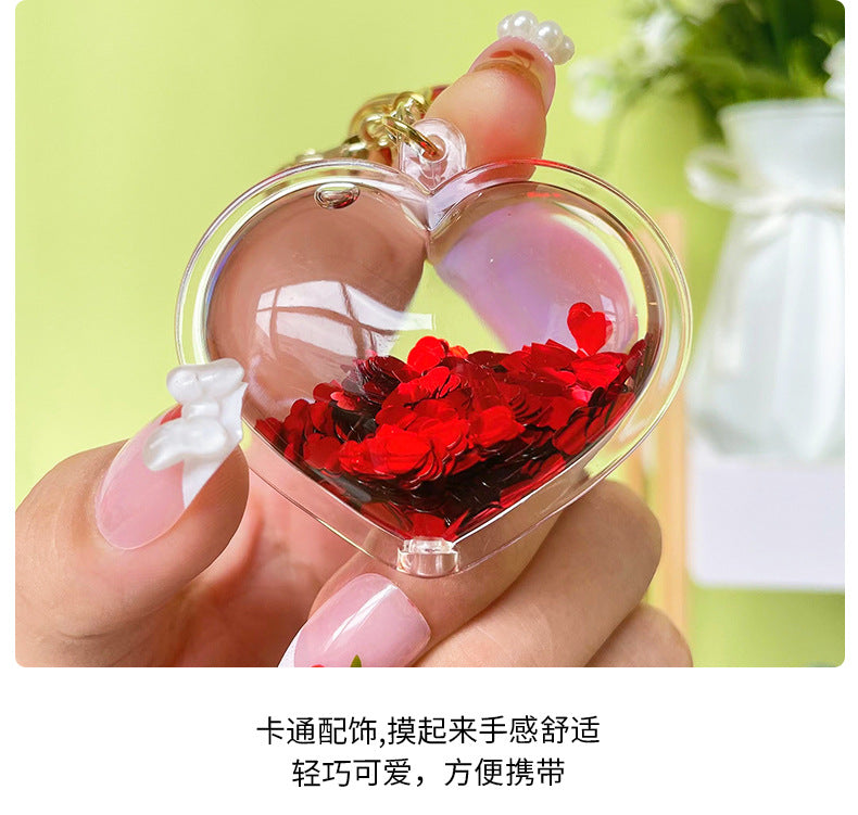Liquid Heart Keychain