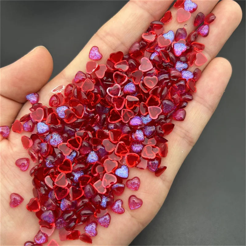 Iridescent Resin Hearts