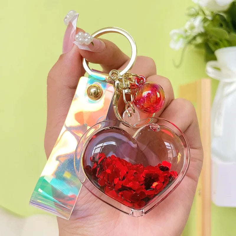 Liquid Heart Keychain
