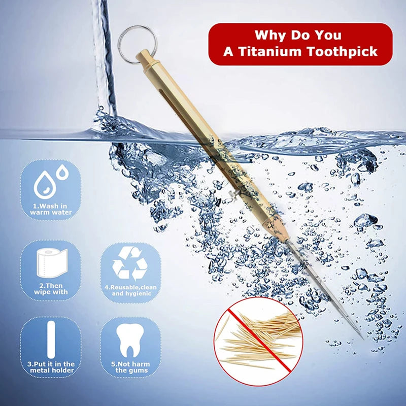 Titanium Toothpick Keychain