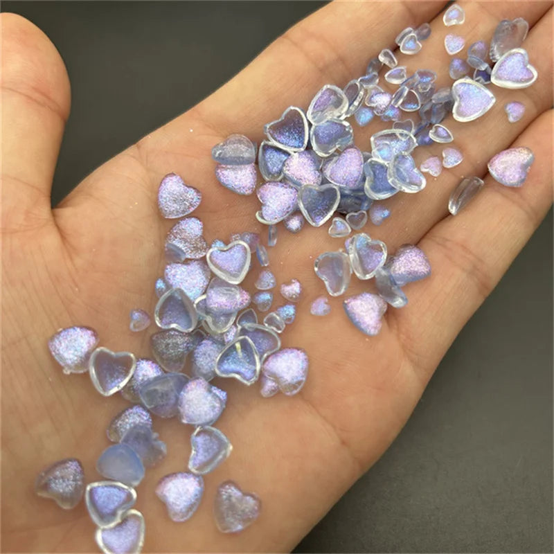 Iridescent Resin Hearts