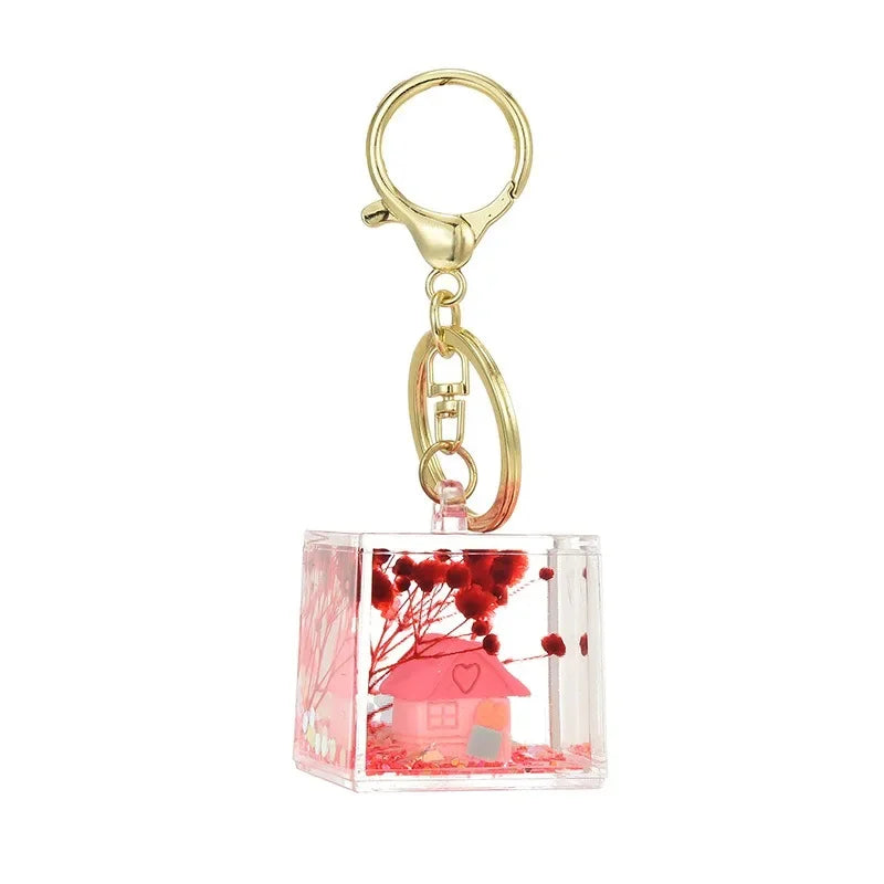 Liquid Home Sweet Home Keychain