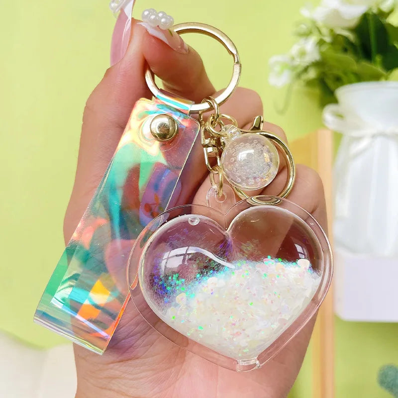Liquid Heart Keychain