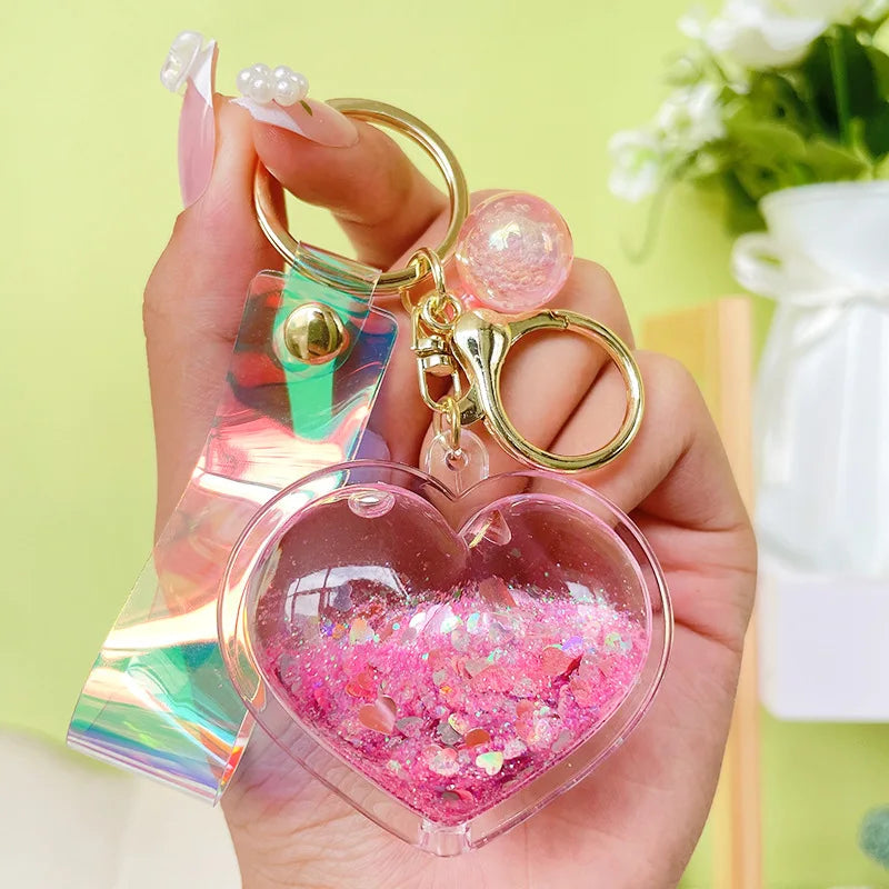 Liquid Heart Keychain