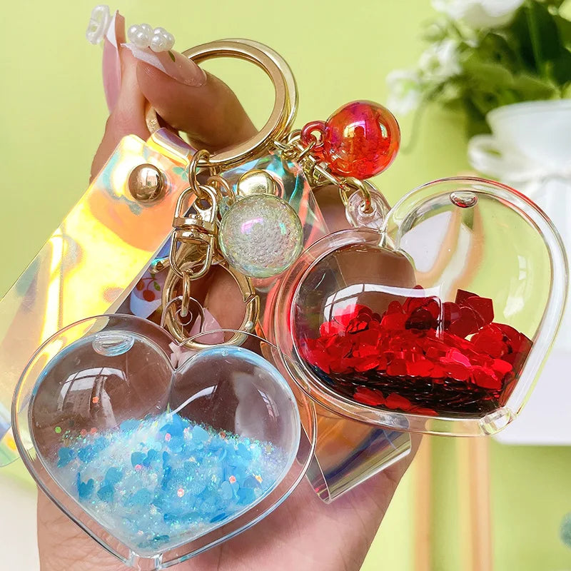 Liquid Heart Keychain