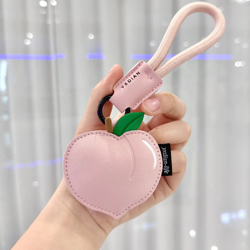 Leather Fruit Keychain