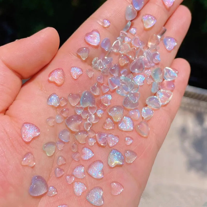 Iridescent Resin Hearts