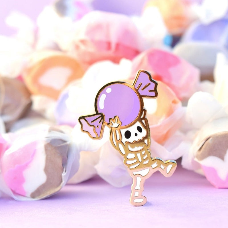Skeleton Candy Pin