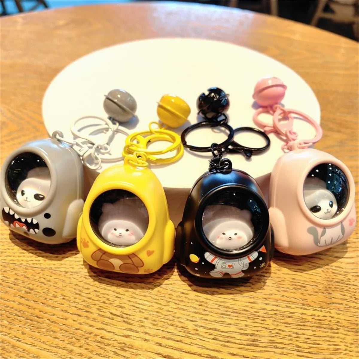 Light Up Astro Kitten Keychain