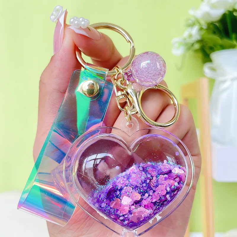 Liquid Heart Keychain
