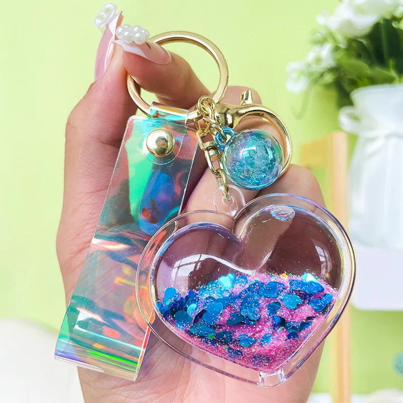Liquid Heart Keychain