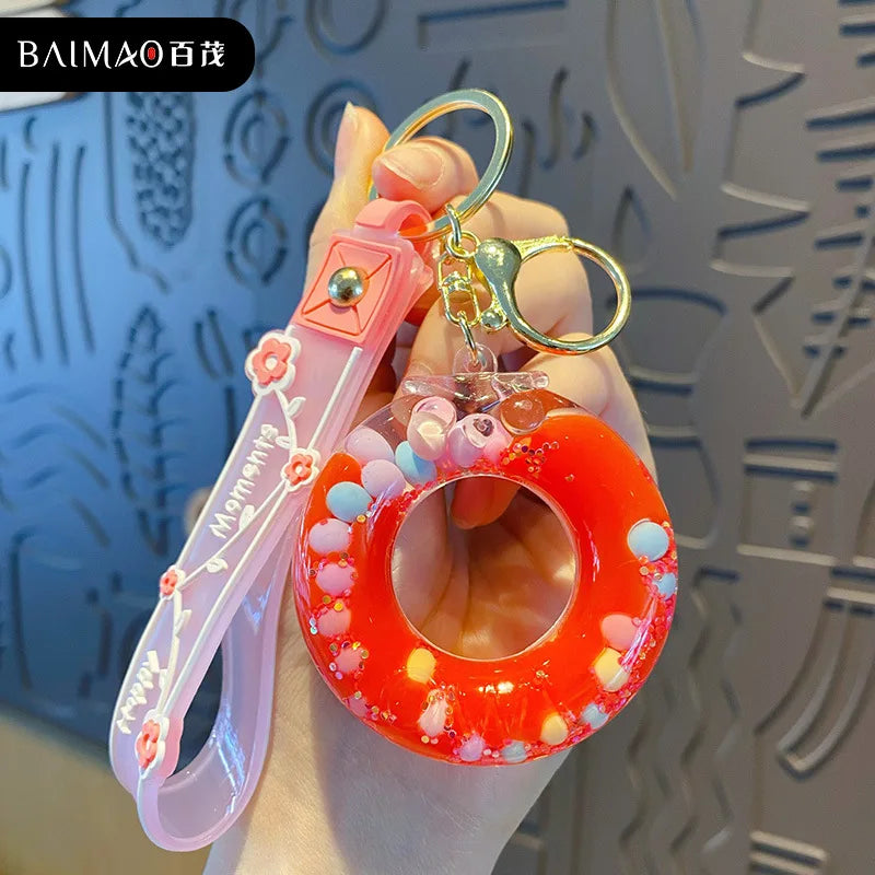 Alphabet Liquid Keychain