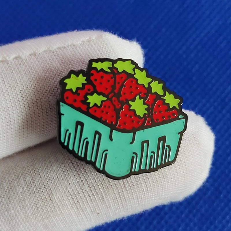 Strawberry Carton Pin
