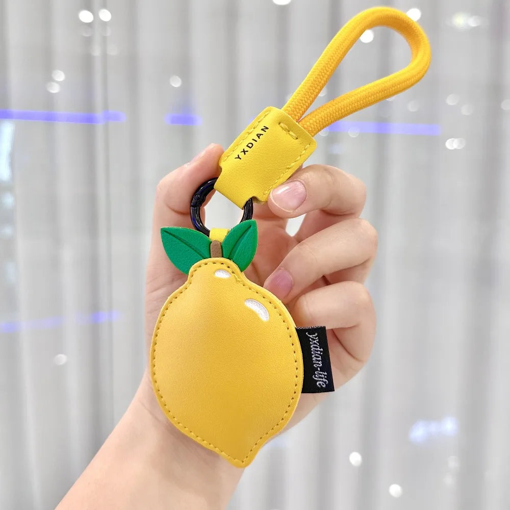Leather Fruit Keychain