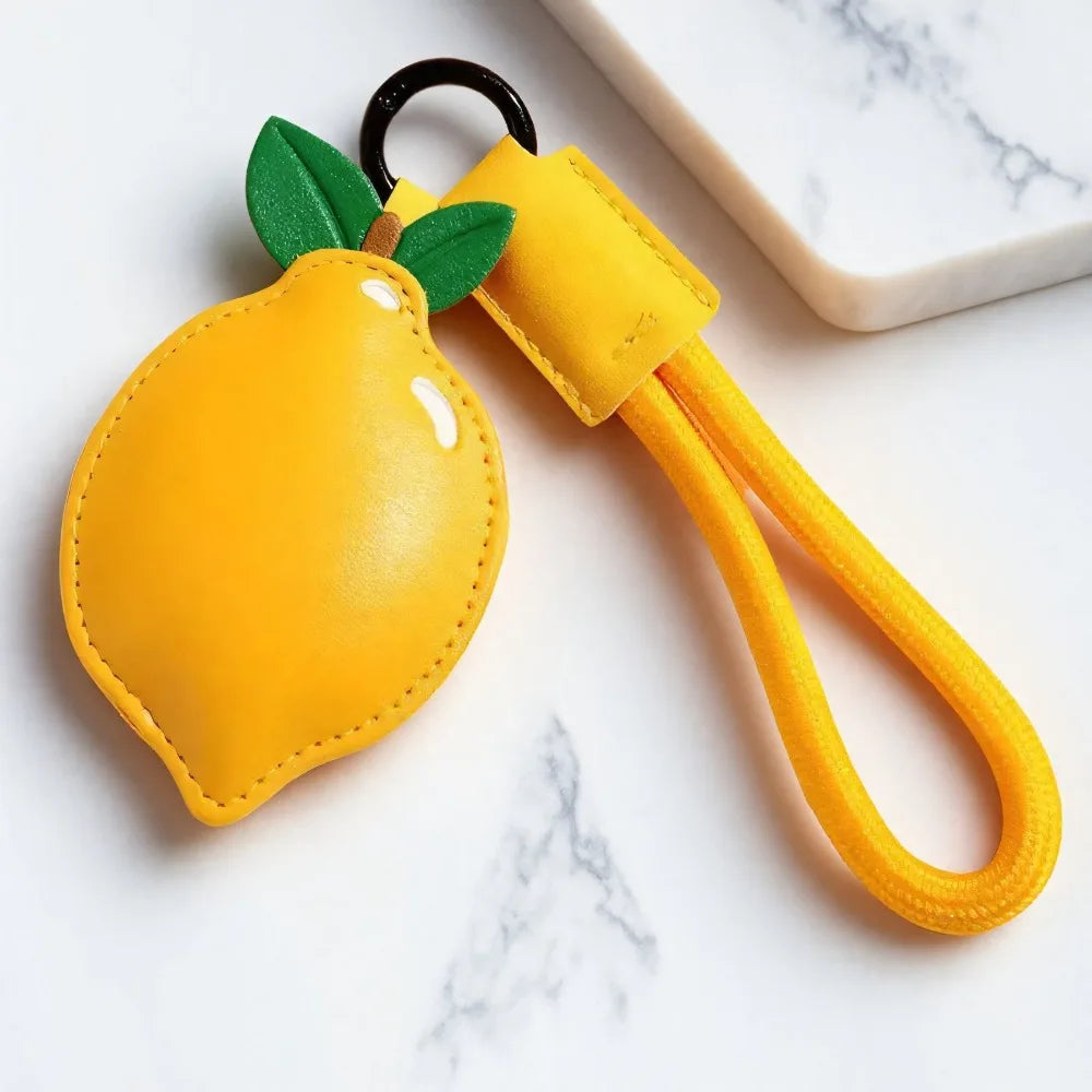 Leather Fruit Keychain