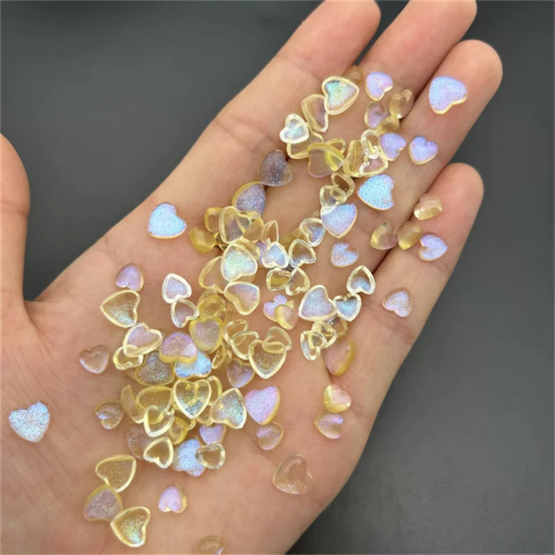 Iridescent Resin Hearts
