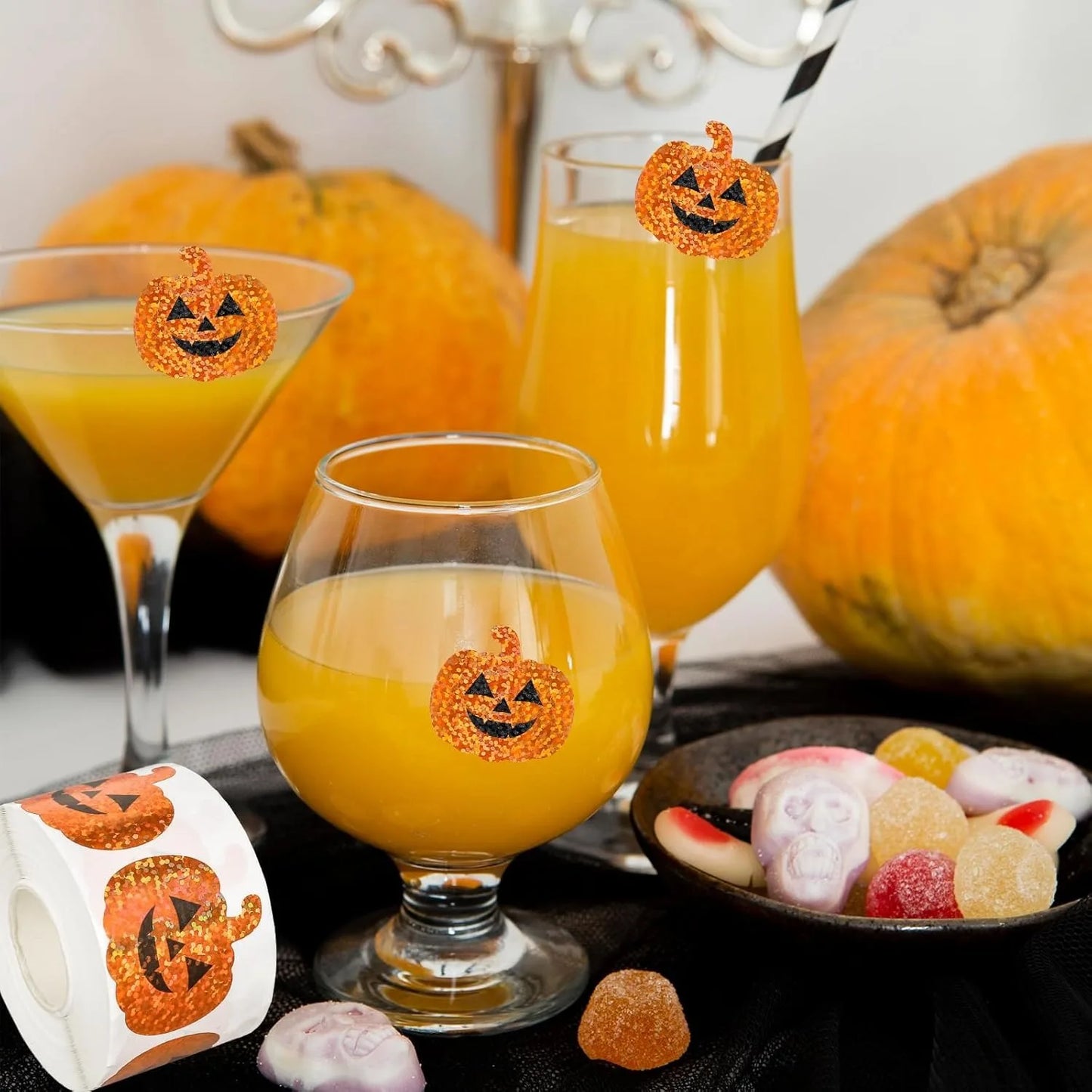 Holographic Pumpkin Sticker