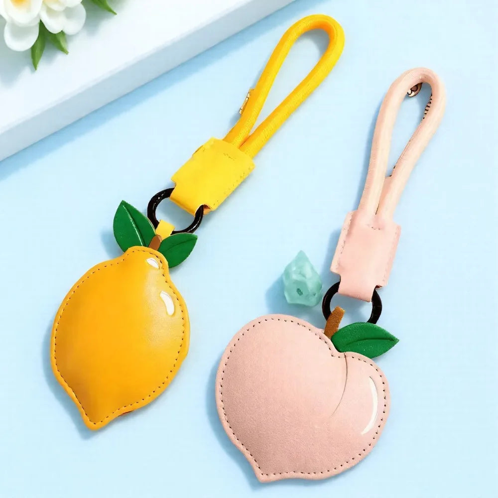 Leather Fruit Keychain