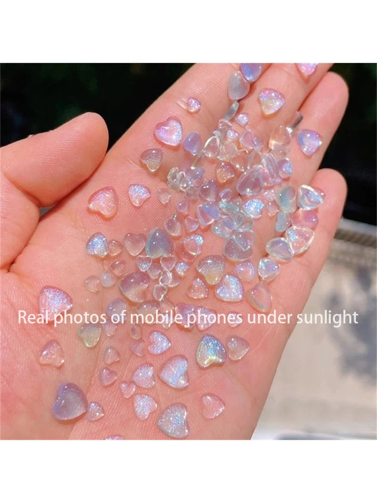 Iridescent Resin Hearts