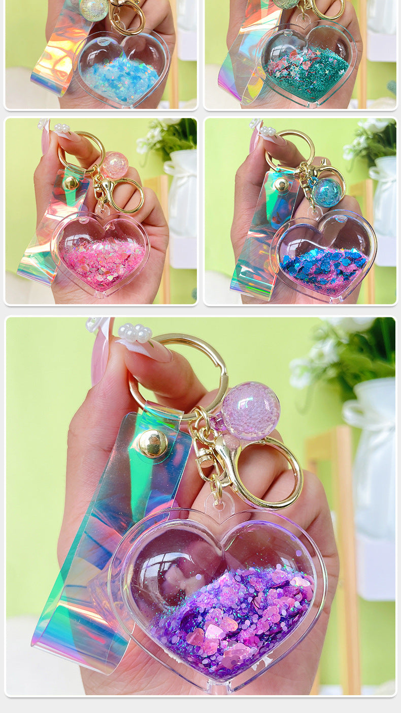 Liquid Heart Keychain