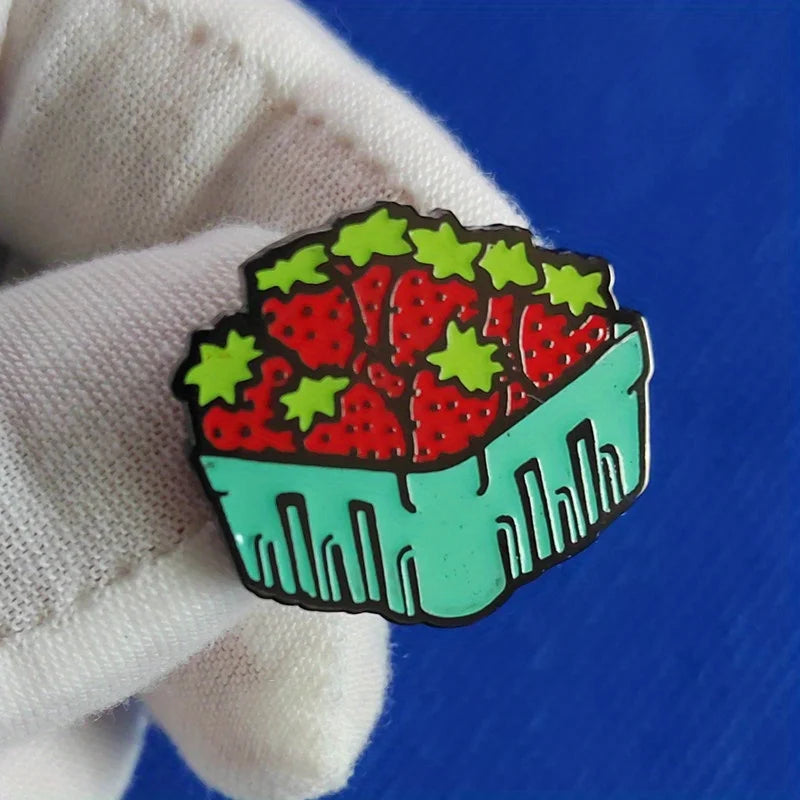 Strawberry Carton Pin
