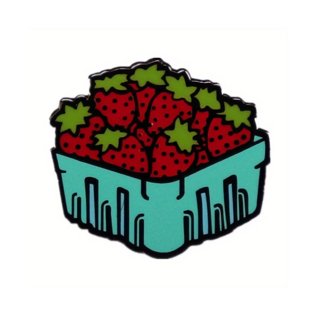 Strawberry Carton Pin